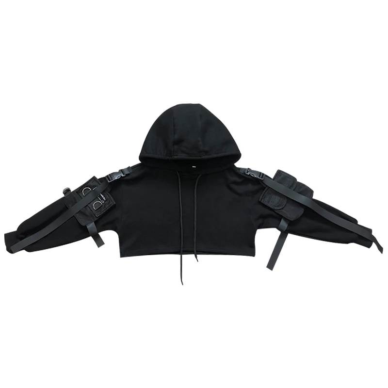 

Fashion Hip-Hop Dance Costumes For Girls Black Hoodie Top Orange Hiphop Pants Jazz Performance Clothes Street Dancewear