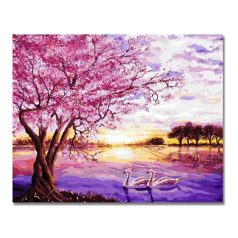 Краски по номерам наборы для взрослых DIY Рисование на холсте краска ing начинающих