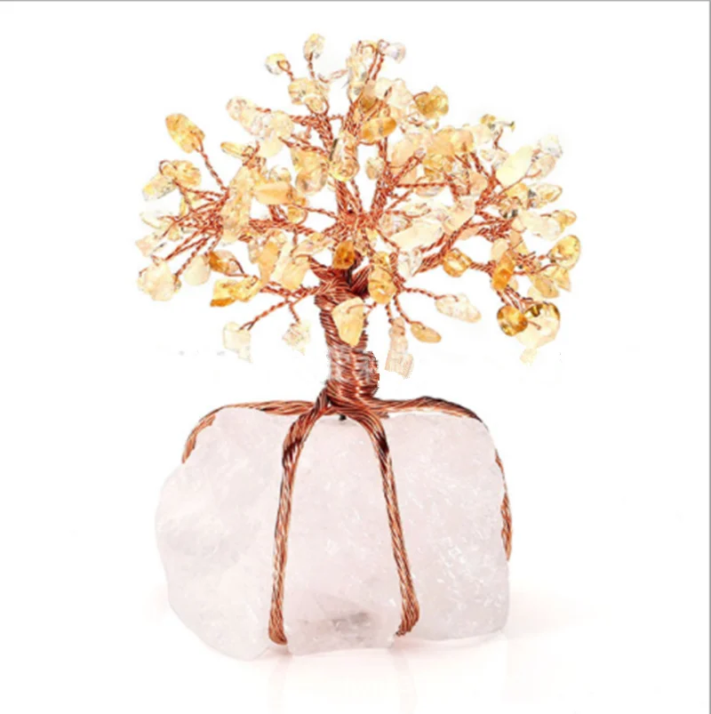 

1pc Money Lucky Tree Fortune Tree Crystal Lucky Money Tree Feng Shui for Wealth and Luck Home Decor