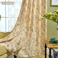 linglongmodern rural american country style polyester cotton printed curtains screen curtains bedroom for living room curtains