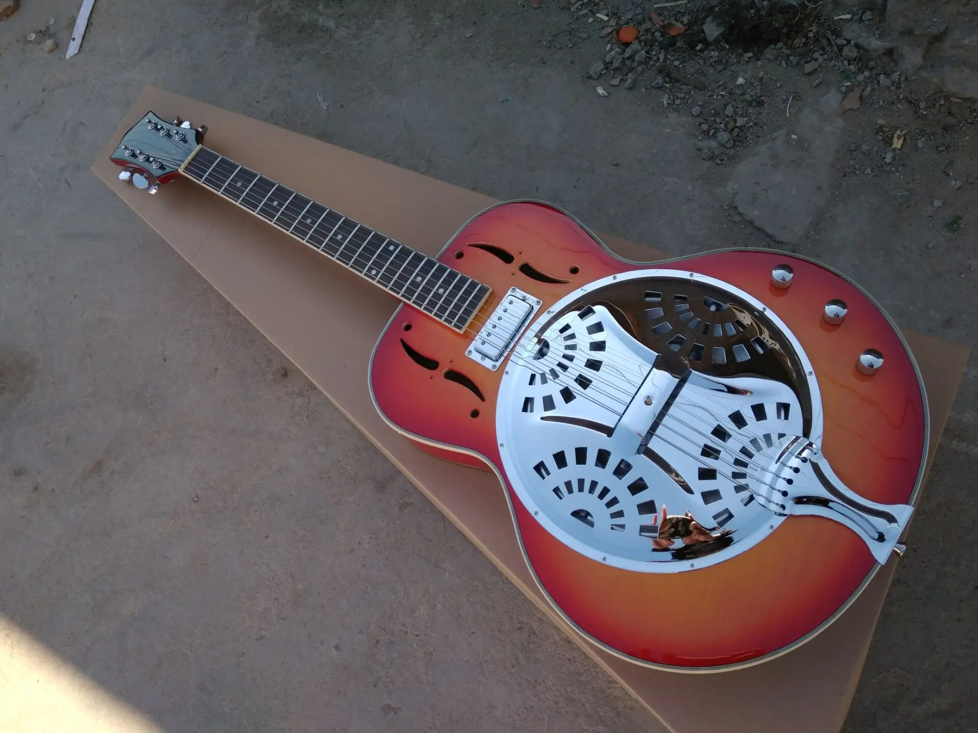 Бесплатная доставка гитара cherry burst 6 струн низкая цена металлическая электронная