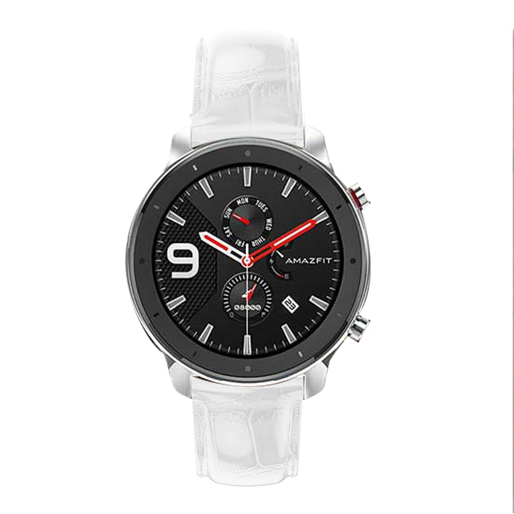 Ремешок из натуральной кожи крокодила для Xiaomi Huami Amazfit GTR 42 мм 47 мм GTS Amazfit BIP Молодежный ремешок для наручных часов браслет ремень
