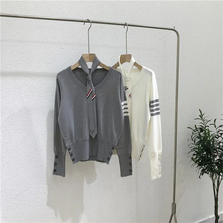 

Ice Silk Knit Bottoming Shirt 2021 Spring Autumn New Style College Style Age-reducing Long-sleeved Sweaters Korean Style Top