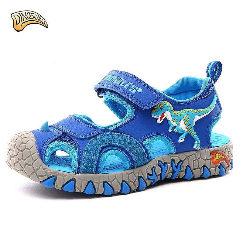 Dinoskulls сандалии для мальчиков ясельного возраста летняя обувь закрытый носок