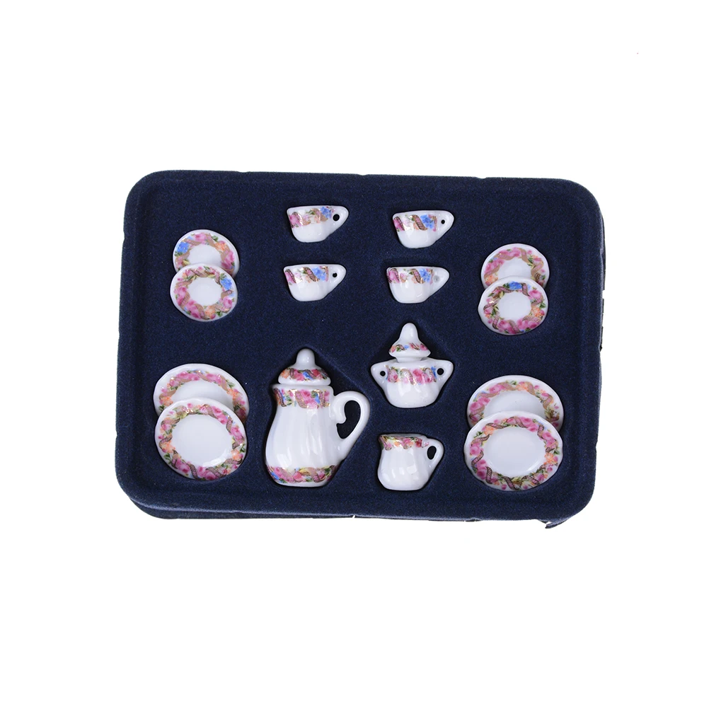 15 шт./лот фарфоровые чашки для кофе чая с цветочным узором керамическая посуда