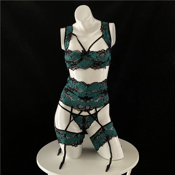 Комплект из 3 х вещей: Для женщин кружева сексуальное женское белье Babydoll комплект