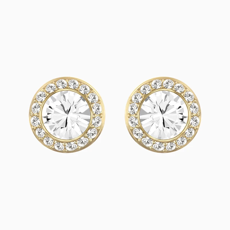 

Fashion Jewelry SWA Original New Pierced Earrings Fashion Colorful Round Decoration Crystal Ladies All-Match Romantic Gift