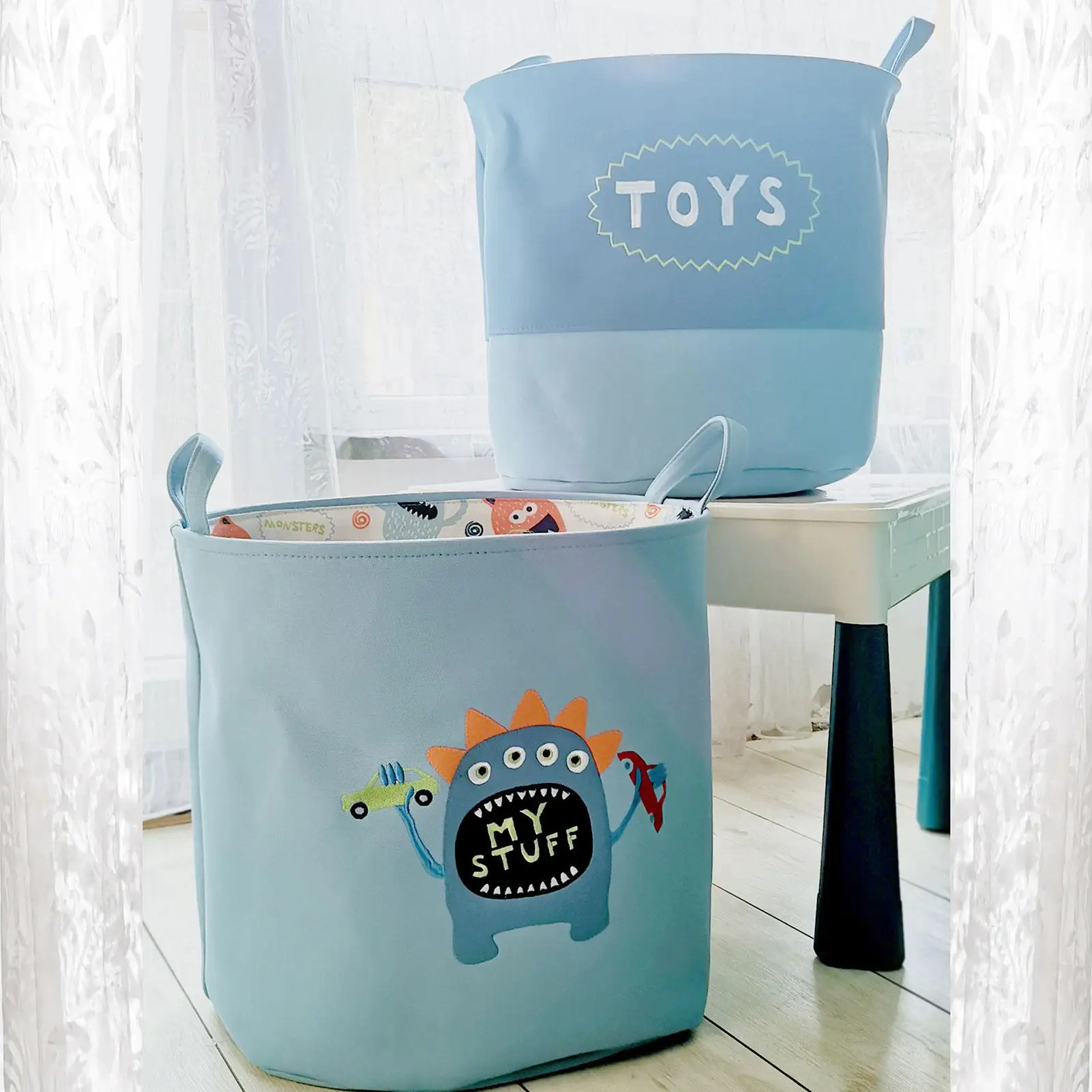 

Детская корзина для белья, складная корзина для хранения игрушек с милым динозавром, корзина для грязной одежды для пикника, Холщовый орган...