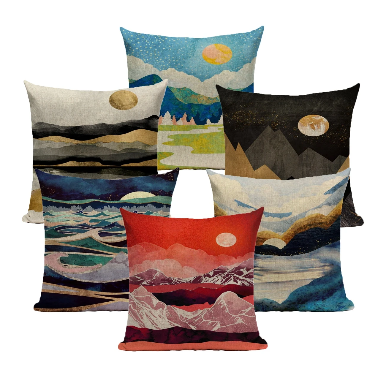 

Декоративный льняной чехол для подушки 45*45 40*40