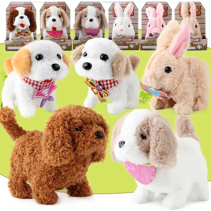 

Electric Stuffed Plush ToyInteractive Pet Animal Kids Educational Gifts Cute Realistic Dog Rabbit Robot