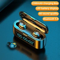 tws bluetooth 5 0 wireless headset hifi high sound quality intelligent noise reduction headset ipx7 waterproof with charging box