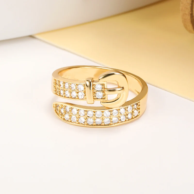 

Vintage Belt Rings For Women Simple Geometric Adjustable Ring For Men Party Punk Finger Jewelry 2021 Hip-hop Accessories