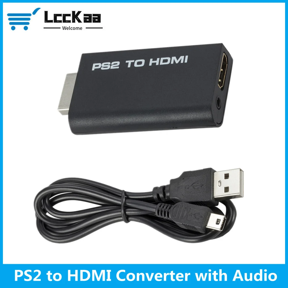 Адаптер LccKaa для PS2-HDMI 480i/480p/576i аудио-и видеоконвертер с аудиовыходом 3 5 мм