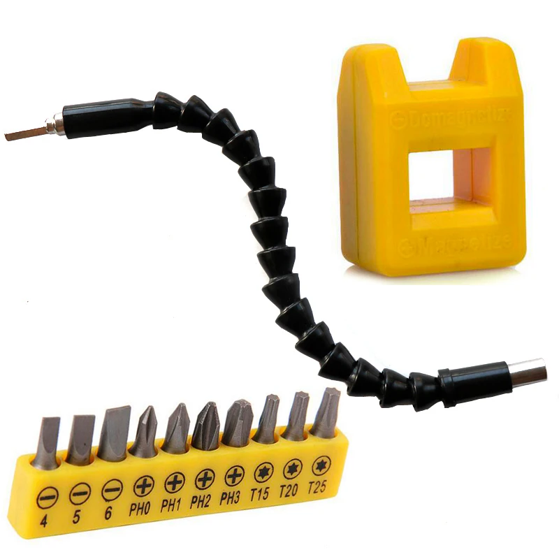 Электроника дрель 295 мм гибкий биты вала удлинительная отвертка бит держатель