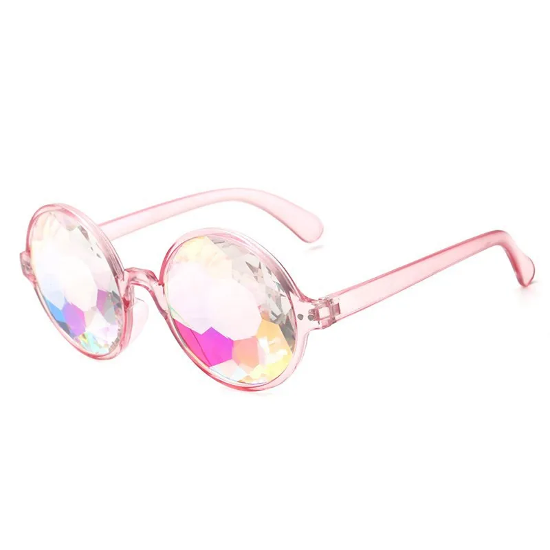 

CHUN Round Kaleidoscope Glasses Women rave festival Sunglasses Men Holographic Glasses Colorful Celebrity Party Eyewear M138