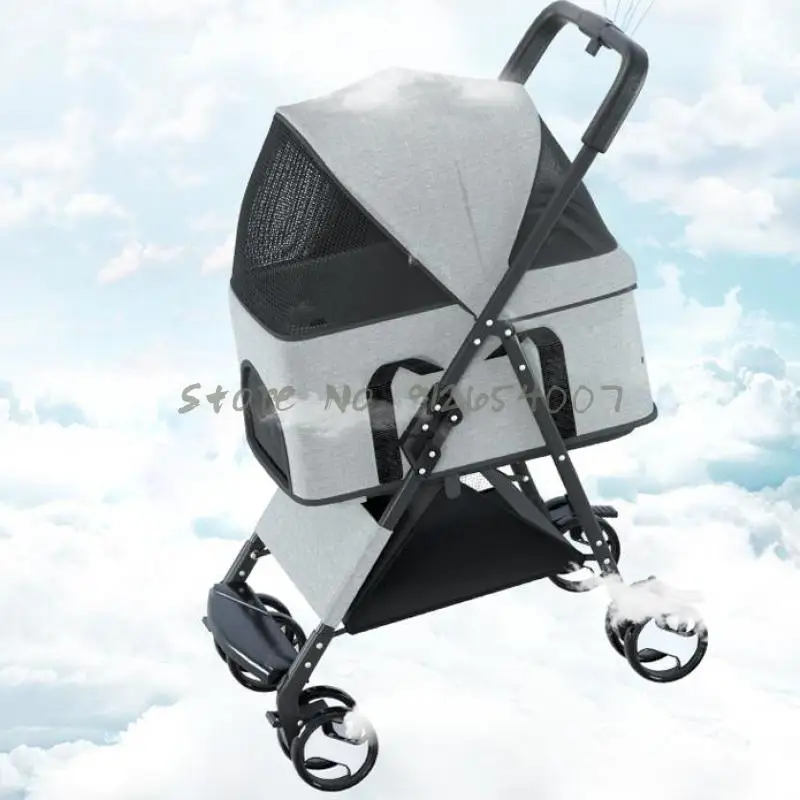 Pet cart light foldable cat out dog Teddy corky DOG STROLLER small |