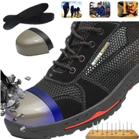 men safety shoes steel toe work shoes for men anti smashing construction reflective lightweight breathable safety 23