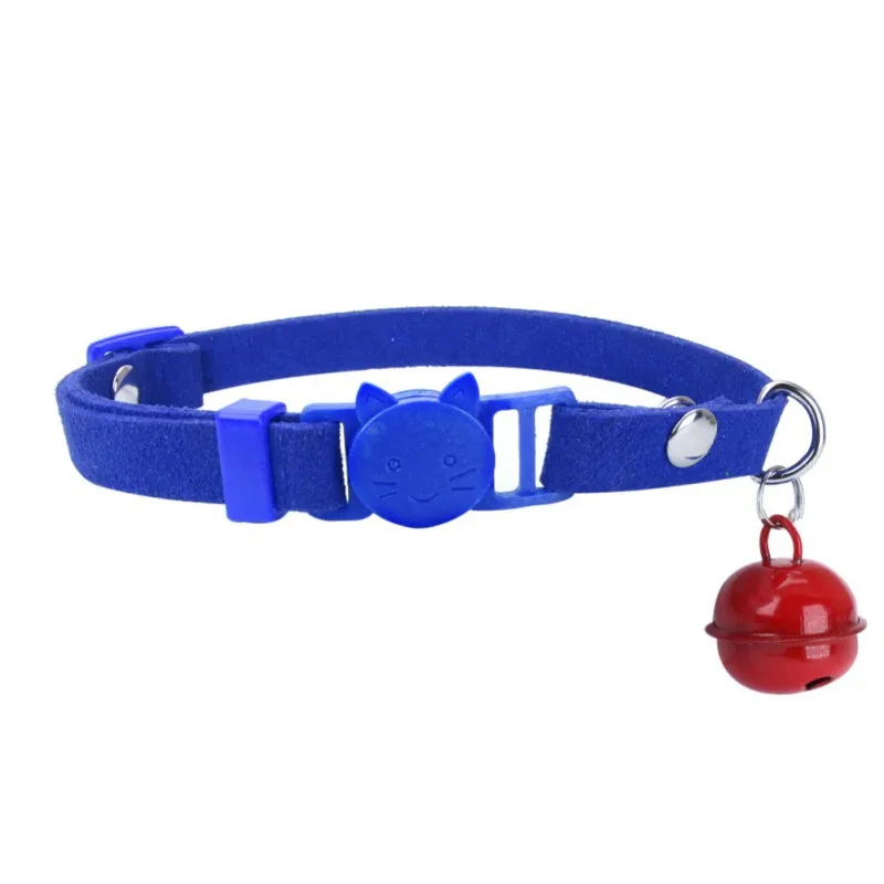 Ошейник для кошек с колокольчиком эластичный регулируемый из мягкого бархата