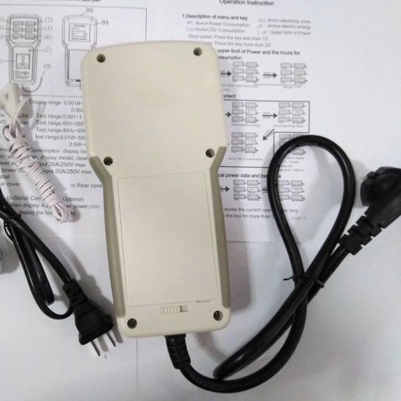Hp-9800 Ручной измеритель мощности анализатор мощности светодиодная измерительная розетка измеряемый коэффициент мощности тока-напряжения(штепсельная вилка США