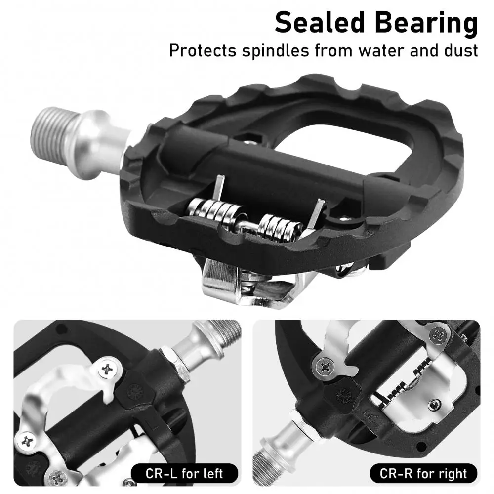 Педали велосипедные самоблокирующиеся без зажима из алюминиевого сплава с