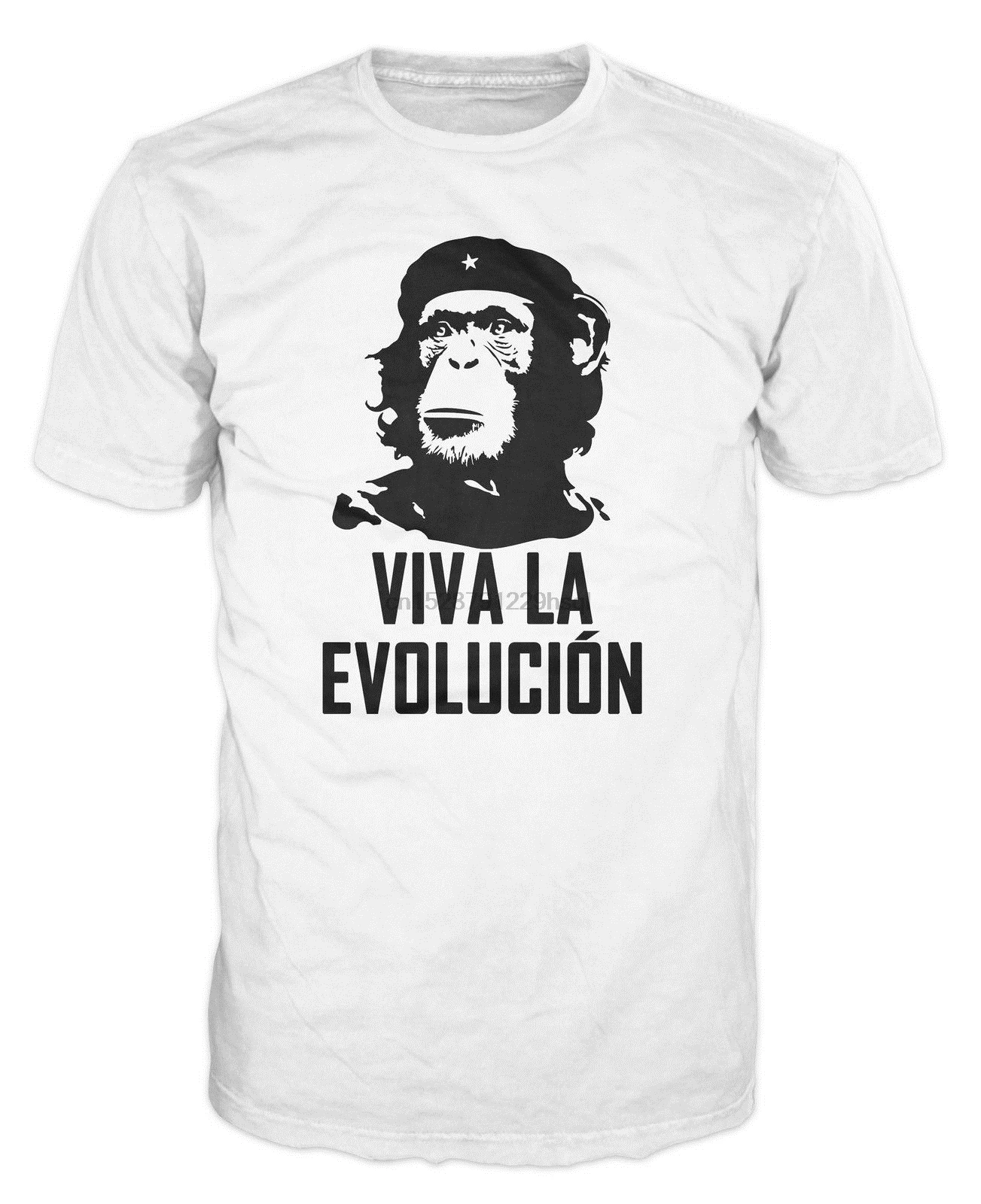 Горячая Распродажа бесплатная доставка 100% хлопок Viva La Evolucion Evolution Che Guevara смешная