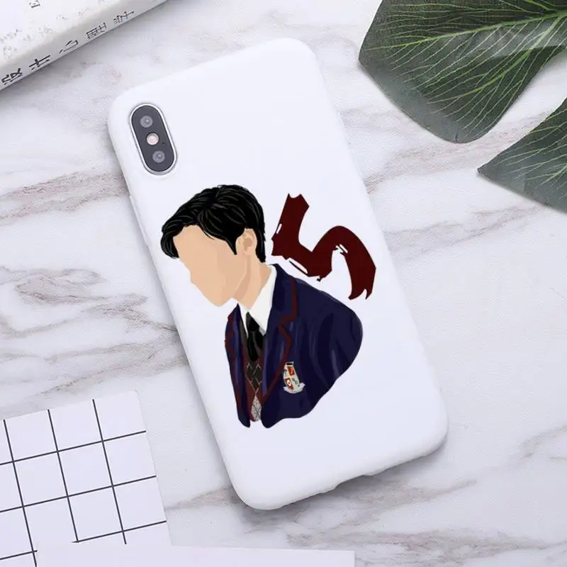 Number Five The Umbrella Academy Чехол для телефона iPhone 12 mini 11 Pro Max X XR XS 8 7 6s Plus Силиконовые чехлы "Конфетно-белые" на.