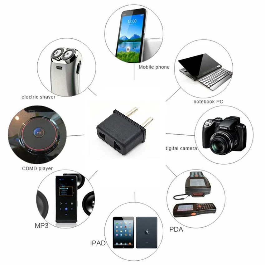 10 шт. Универсальный адаптер питания переменного тока с евровилкой Австралии США