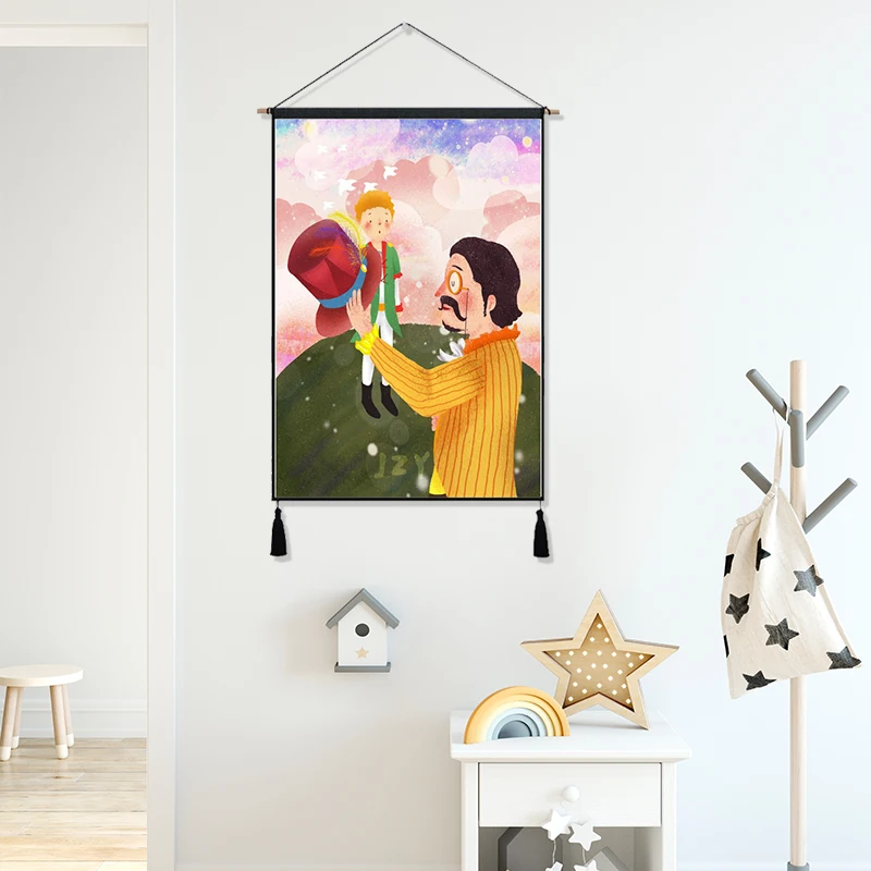 Planet Little Prince мультфильм Le Petit Princes висит ткань хлопок линия картины постеры