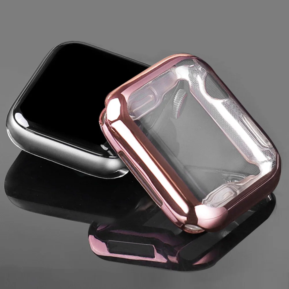 

360 full Screen protector Bumper Ultra slim Case for Apple Series 3/2/1 38MM 42MM cover Band for iwatch series4/5 /6/7 40mm 44mm