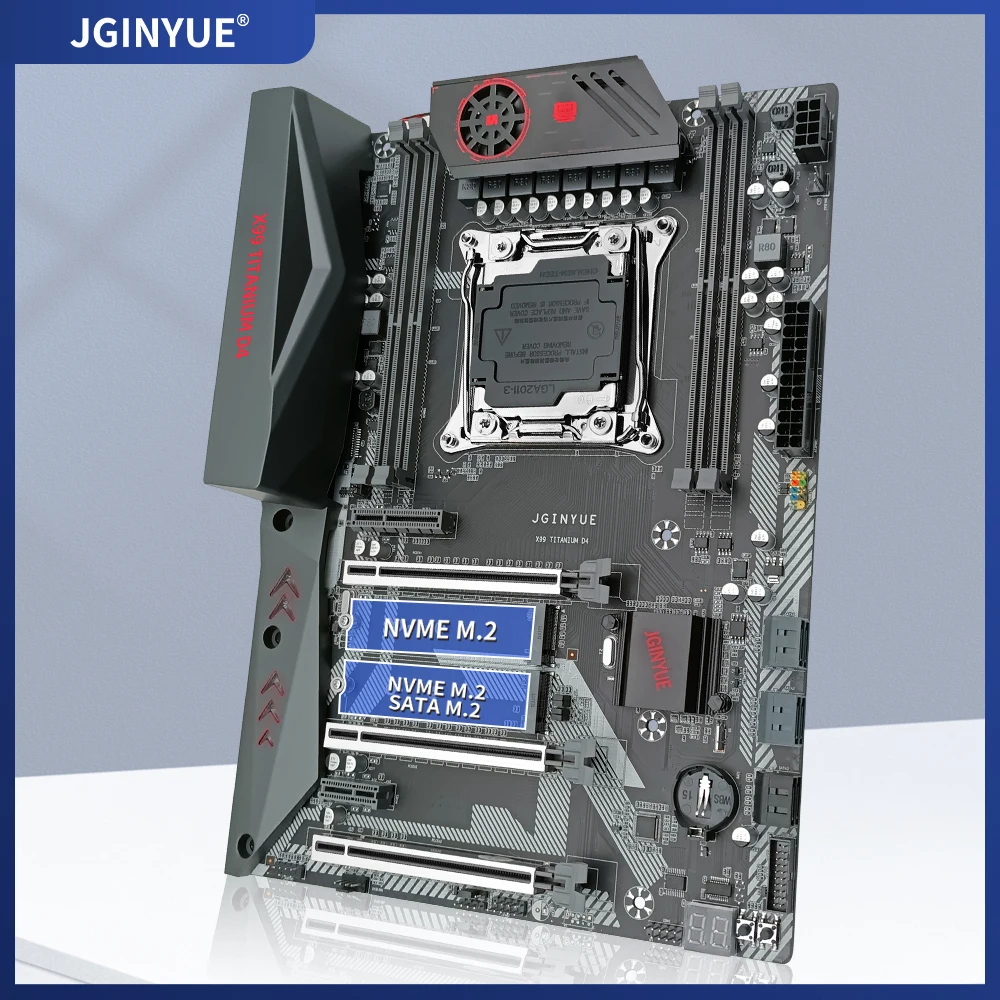 

Материнская плата JINGYUE X99, LGA 2011-3, поддержка DDR4, процессор intel xeon E5 V3/V4 M.2 SATA M.2 NVME ATX X99, титан, D4