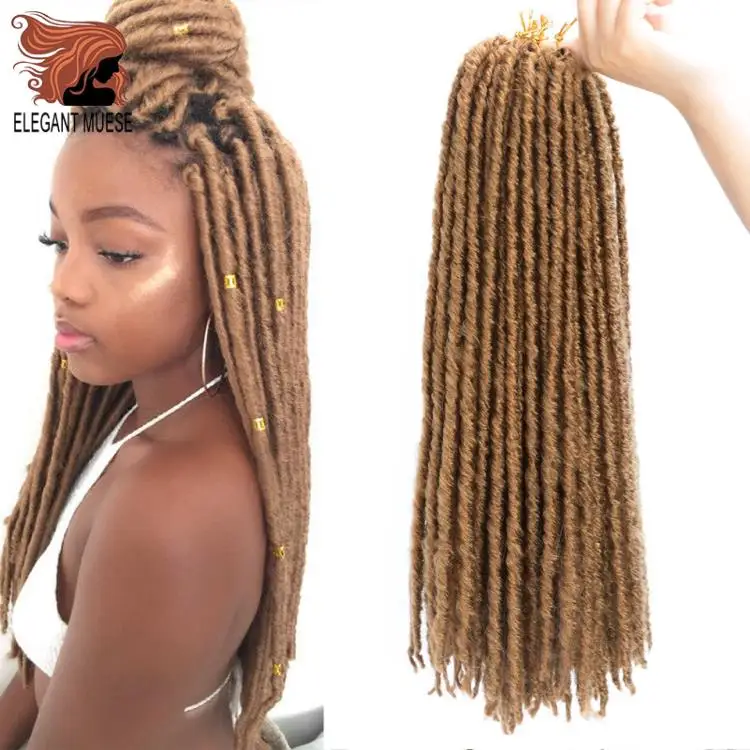 20 дюймов мягкие крючком косички Jumbo Dread прическа Омбре цвет синтетический искусственный Locs плетение волос наращивания