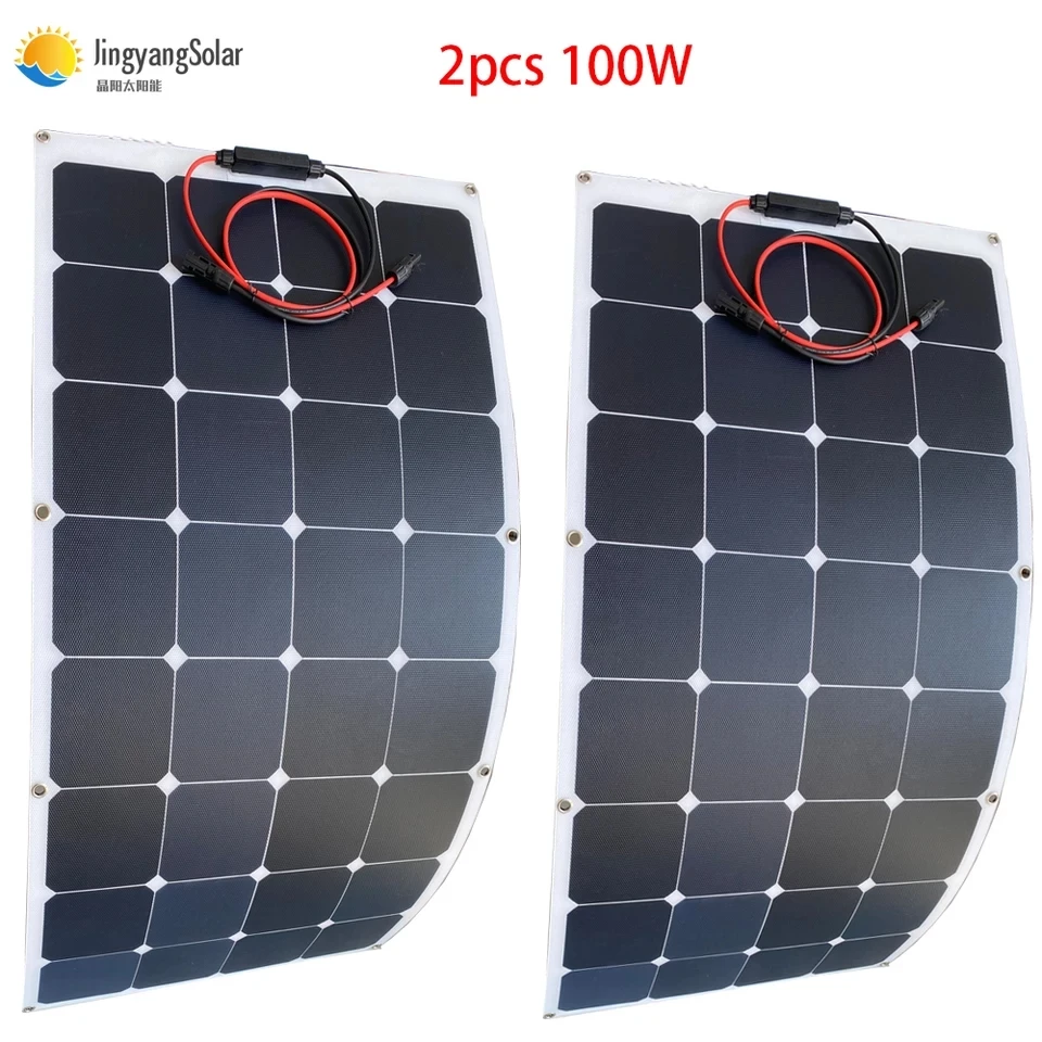 Гибкая солнечная панель 200 Вт 100 ETFE или PET layer Sunpower батарея RV/boat/car 12 В зарядное