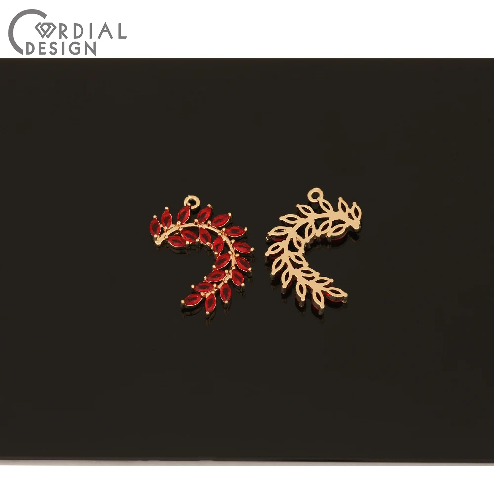 

Cordial Design 30Pcs 17*25MM CZ Charms/Jewelry Accessories/Hand Made/Jewelry Findings & Components/DIY Pendant/Earrings Making