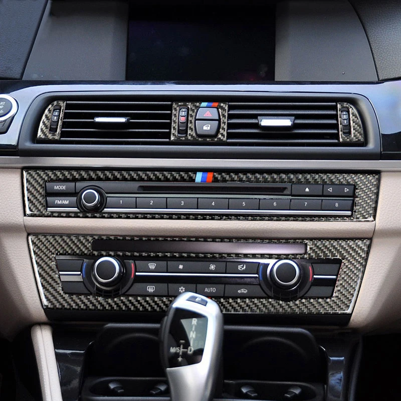 Для BMW 5 серии F10 F18 отделка салона автомобиля из углеродного волокна кондиционер CD
