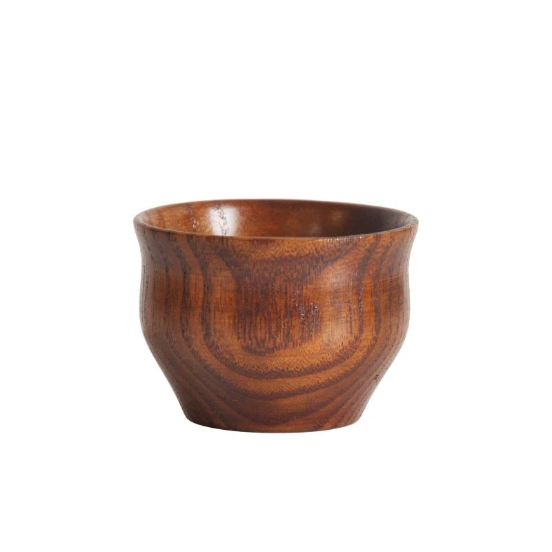 

1Pc Wooden Tea Milk Cups Japanese-style Log Small Wine Glass Solid Wood Handmade Water Cup Jujube Wooden Retro Wood Teacup