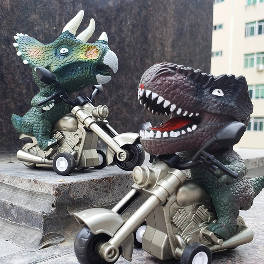 

Dinosaur Toy Cars Friction Powered Motorcycle Game T-Rex and Triceratops Monster Dino Toys for Boys Age Boys Girls Birthday Gift