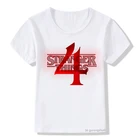 Новинка, забавная футболка на сезон 4 из сериала очень странные дела, черная футболка, детская одежда, футболки для мальчиков и девочек, футболки с коротким рукавом, футболки, топы