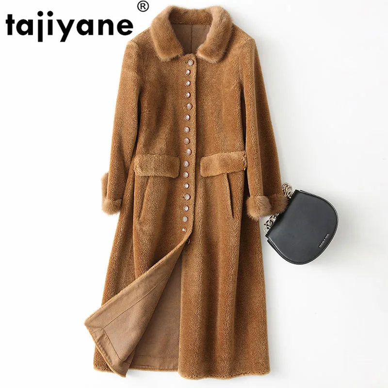 Пальто из натурального меха Женская осенне зимняя куртка женская одежда 2021