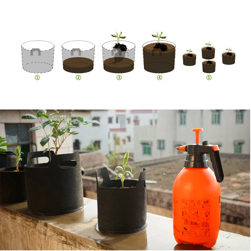 Горшки черный Сад Детские принадлежности кармашки для выращивания растений