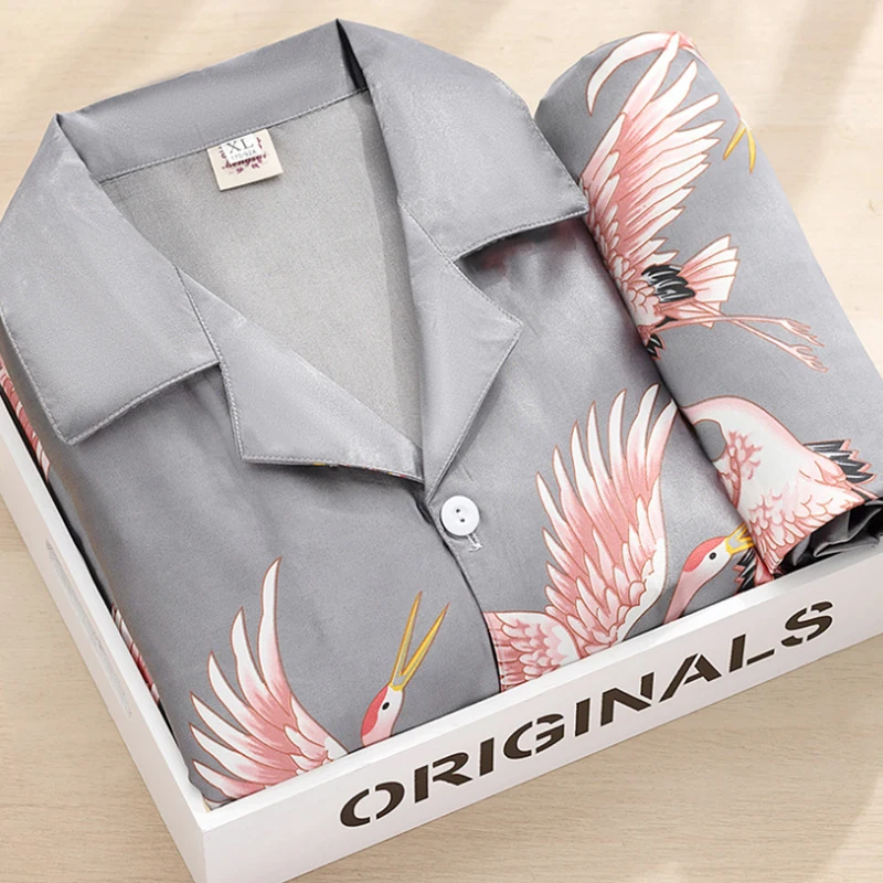 Шелковый пижамный комплект pjs для женщин атласная пижама с длинным рукавом