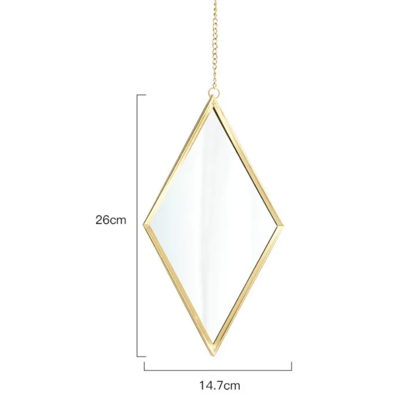 Metal Creative Mirror Wall-mounted Bathroom Bedroom Makeup | Дом и сад