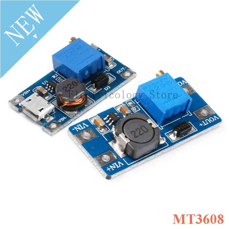 MT3608 DC 2A напряжение регулируемый Повышающий Модуль питания конвертер постоянного