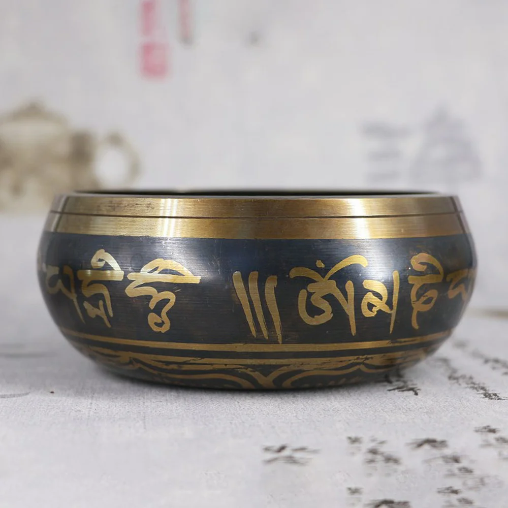 

Sound Bowl Chanting Bowl Yoga Meditation Bowl Sound Therapy Bowl with a Small Mallet Home Decorations Supplies Size 8CM