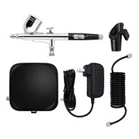 Dual Action Airbrush Air Brush Kit With Compressor Nozzle Spray Gun Painting Set For Manicure Craft Cake Makeup Painting Hobby B