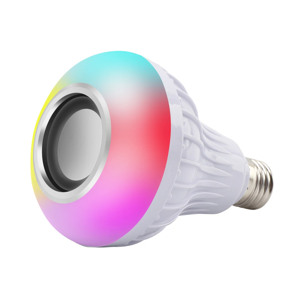 RGB Лампочка Bluetooth динамик музыка воспроизведение диммируемая Светодиодная лампа