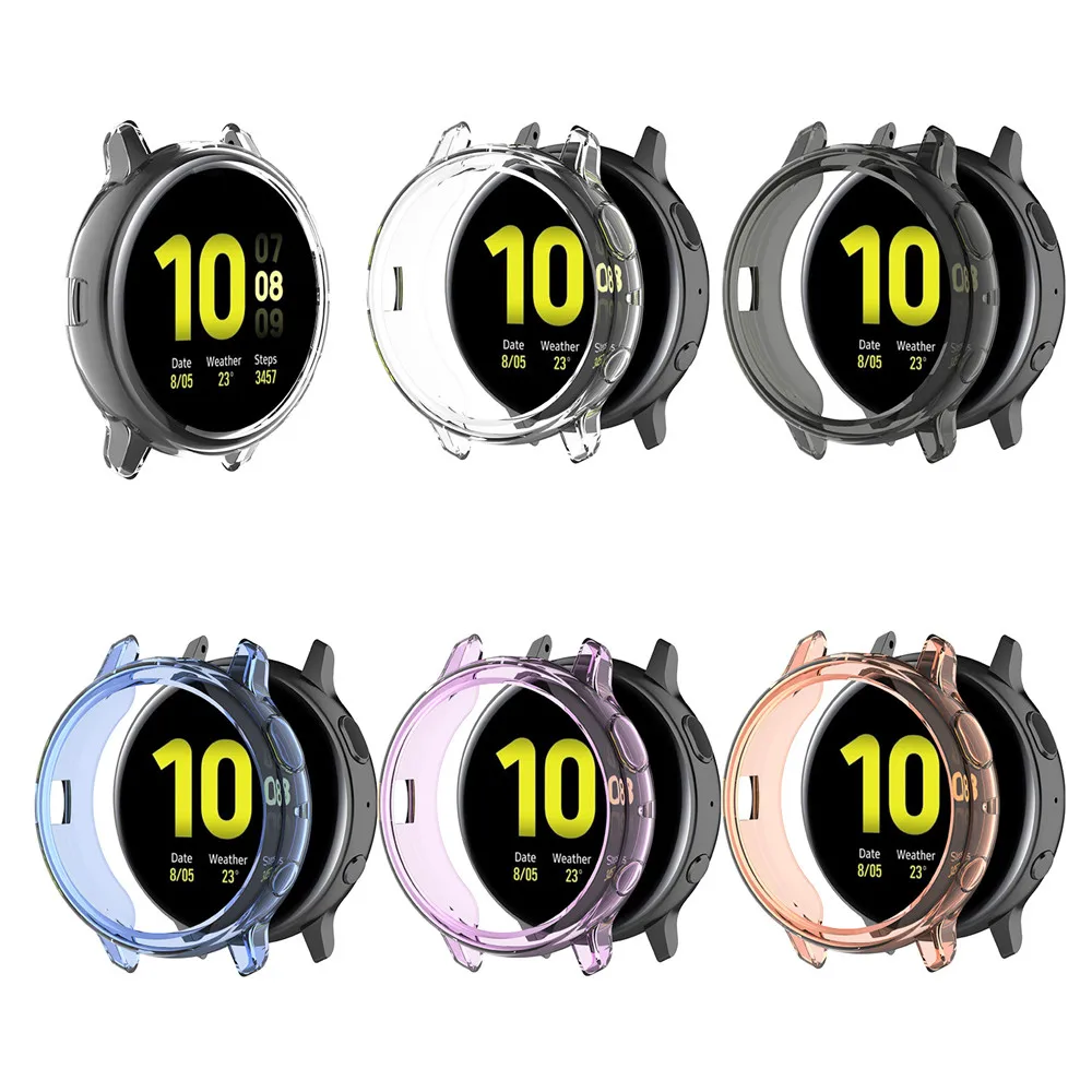 Прозрачный силиконовый защитный чехол из ТПУ для Samsung galaxy watch active 2 44 мм 40 SM-R830 R820