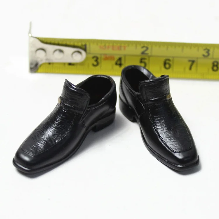 

Black/Brown Color 1/6 Scale In-line Male Leather Shoes PU Leather Shoes Business Accessory Model for 12 inches Body