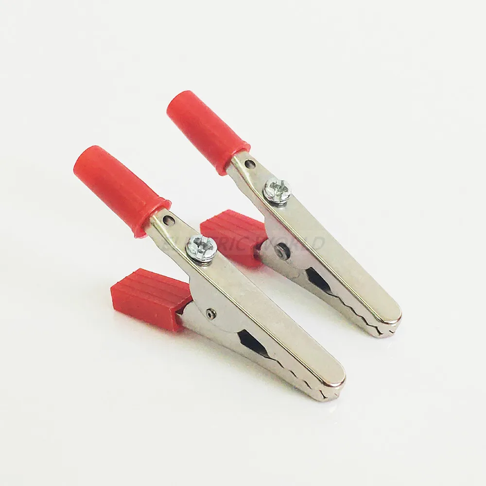 Зажимы типа крокодил 10 шт./лот зажим 50 мм тестовый зонд с пластиковой ручкой