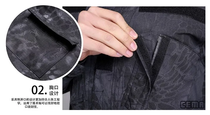 Военная летняя Охота BDU полевая Униформа Камуфляжный комплект рубашка брюки