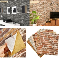 home diy self adhesive wallpaper stone brick tape waterproof mildew proof wall paper sealing sealant pvc wall stickers tapes